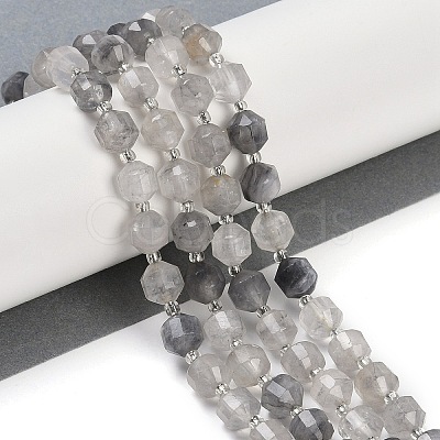 Natural Cloudy Quartz Beads Strands G-O201B-115F-1