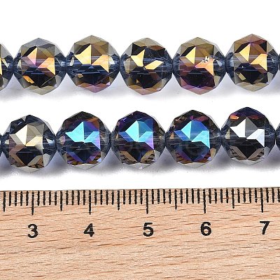 Transparent Electroplate Glass Beads Strands EGLA-N002-34C-B17-1