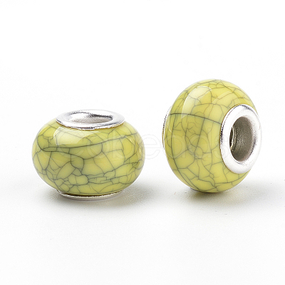 Imitation Turquoise Style Resin European Beads OPDL-Q132-09-1