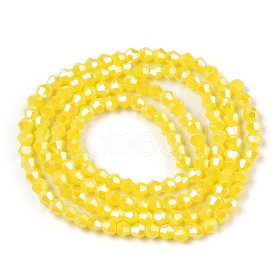 Opaque Solid Color Electroplate Glass Beads Strands LS-EGLA-A039-P2mm-A05-1