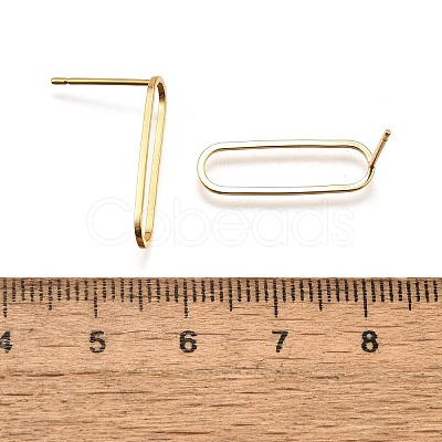 Brass Stud Earrings X-KK-T038-484B-1