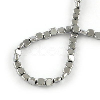 Electroplated Non-magnetic Synthetic Hematite Beads Strands G-R259-51H-1