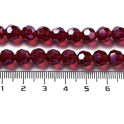 Electroplate Transparent Glass Beads Strands LS-EGLA-A035-T8mm-A02-1