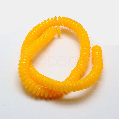 Imitation Amber Resin Heishi Beads Strands RESI-A009G-8mm-01-1