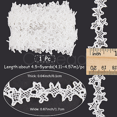 Star Polyester Lace Trim Ribbon OCOR-WH20003-13B-1