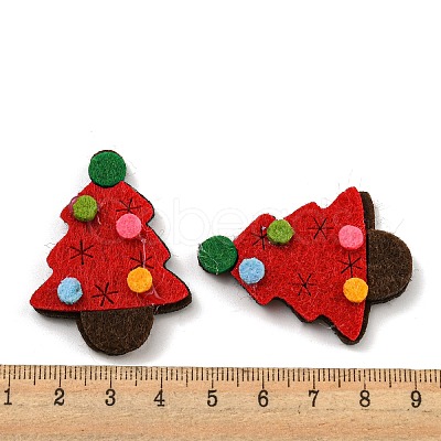 Christmas Trees Non-woven Fabrics Cabochons FIND-K015-01A-1