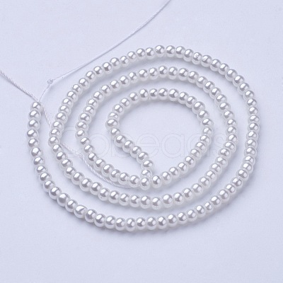 Glass Pearl Beads Strands X-HY-3D-B01-1