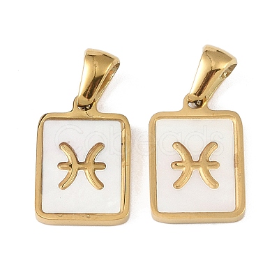 Constellations Natural White Shell Pendants STAS-M338-01H-G-1