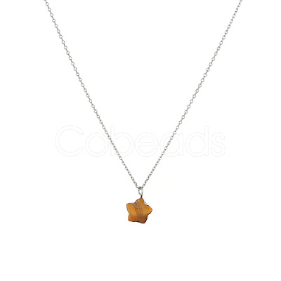 Stainless Steel Cable Chain Necklace QL5593-2-1