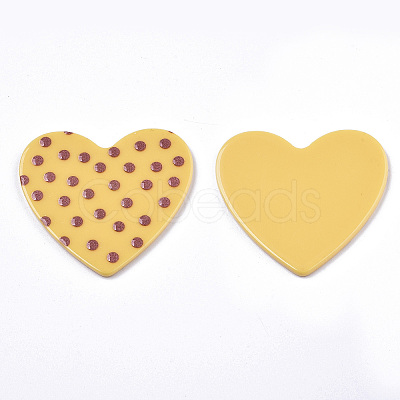 Opaque Printed Acrylic Cabochons MACR-N011-001-C01-1