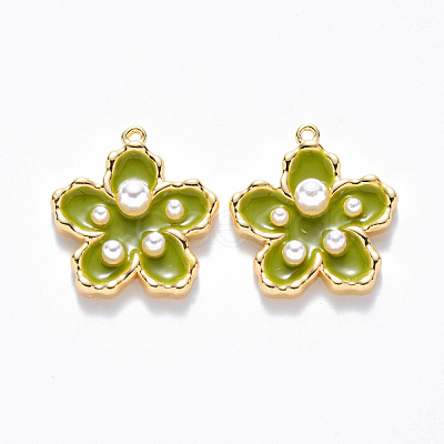 Brass Enamel Pendants KK-T049-052G-04-NF-1