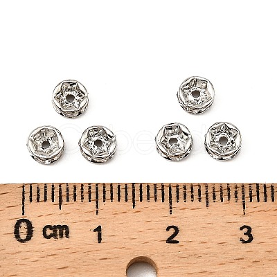 Brass Rhinestone Spacer Beads RB-A014-Z5mm-01P-NF-1
