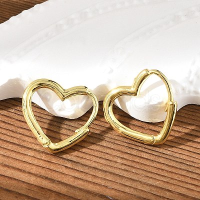 Brass Huggie Hoop Earrings EJEW-C502-09G-1