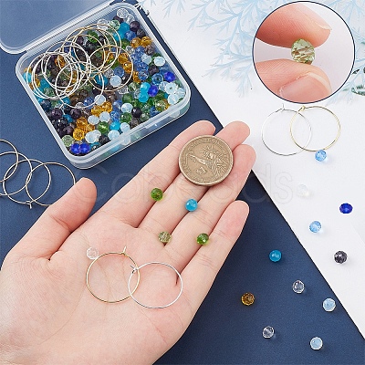 DIY Beaded Wine Glass Charm Tags Making Kit DIY-SC0018-78-1