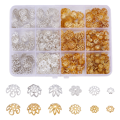 1310Pcs Iron & Alloy & Brass Bead Caps FIND-PH0027-73-1