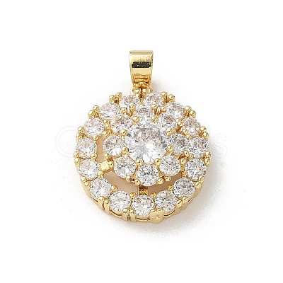 Brass Micro Pave Clear Cubic Zirconia Pendants LS-ZIRC-D276-01G-H-1