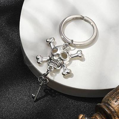 Alloy Skull Pendant Keychain KEYC-JKC00896-1