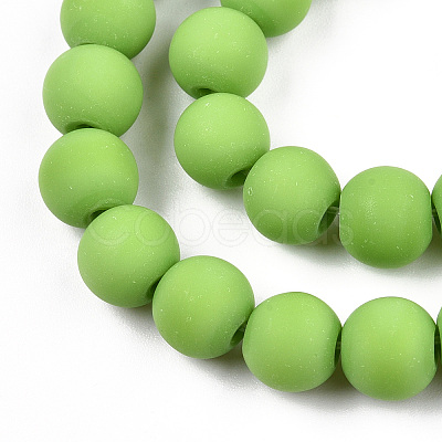 Opaque Glass Beads Strands X-GLAA-T032-P8mm-MD06-1