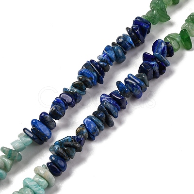 Natural Amazonite & Green Aventurine & Lapis Lazuli Beads Strands G-L610-A11-01-1