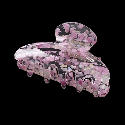 Transparent Floral Pattern Acrylic Claw Hair Clips PW23031332736-1