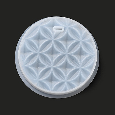 DIY Embossed Flower Pattern Pendant Silicone Molds DIY-G079-01A-1