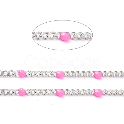304 Stainless Steel Enamel Curb Chains CHS-P013-01P-07-1