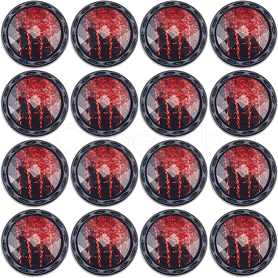 Gorgecraft 20Pcs 1-Hole Resin Shank Button BUTT-GF0003-48A-1