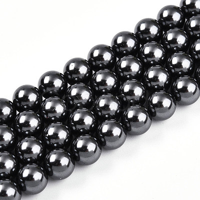 Baking Paint Pearlized Glass Pearl Bead Strands HY-N002-8mm-A02-1