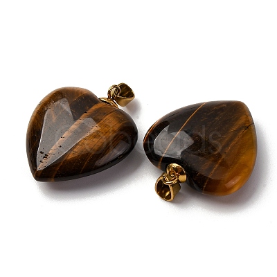 Natural Tiger Eye Pendants G-G287-01G-06-1