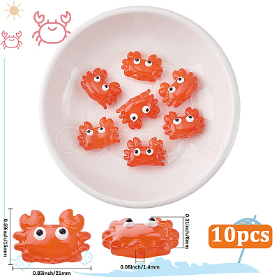10Pcs Glass Enamel Beads LAMP-PA0001-44C-1