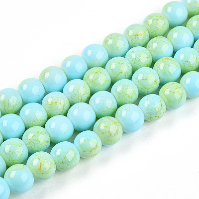 Baking Paint Glass Beads X1-DGLA-N003-8mm-C04-1