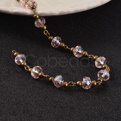 Handmade Glass Beaded Chains for Necklaces Bracelets Making AJEW-JB00187-07-1