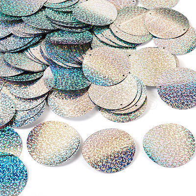 150Pcs PVC Paillette/Sequin Links PVC-TA0001-07A-1