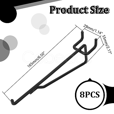 Iron Wall Mounted Mesh Board Pegboard Hook Hangers IFIN-WH0085-17EB-1
