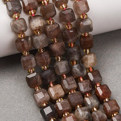 Natural Black Moonstone Beads Strands GG-CBAC972-A07-01-1