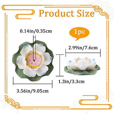 Porcelain Incense Burner Holder AJEW-WH0314-99A-03-1