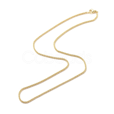 Brass Flower Link Chains Necklace for Women NJEW-P265-12G-1