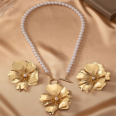 Flower Alloy Jewelry Set FS-WG3A48D-01-1