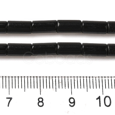 Natural Black Stone Beads Strands G-B091-A16-01-1