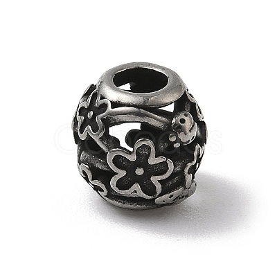 304 Stainless Steel European Beads STAS-H238-09H-AS-1