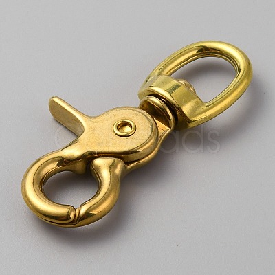 Brass Swivel Snap Hook Clasps FIND-WH0139-148-1