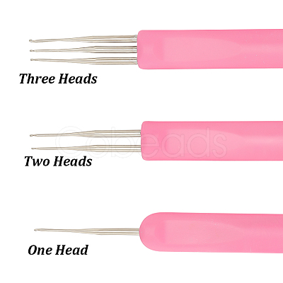 GOMAKERER 12 Styles Zinc Alloy & Stainless Steel Dreadlock Crochet Hooks AJEW-GO0001-59-1