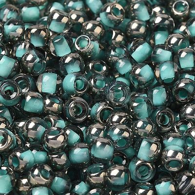 Transparent Inside Colours Glass Seed Beads SEED-H002-A-C222-1