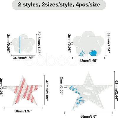 Acrylic Handwork Template DIY-CA0001-48-1