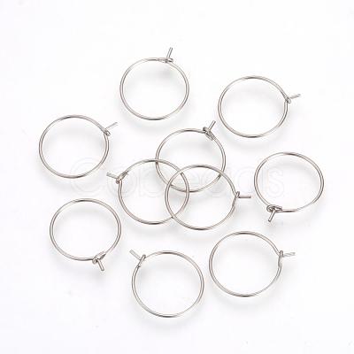 Tarnish Resistant 304 Stainless Steel Hoop Earrings STAS-R071-31-1