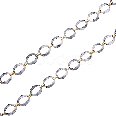 Handmade Imitation Gemstone Style Link Chains AJEW-J034-01D-1