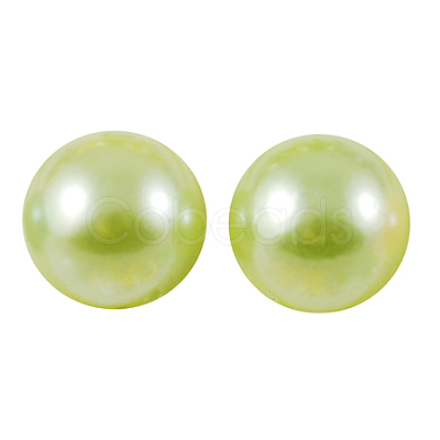ABS Plastic Imitation Pearl Cabochons SACR-S738-6mm-Z18-1