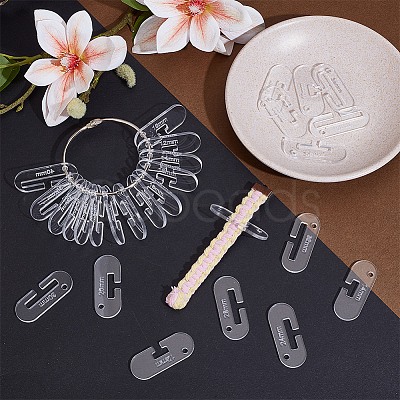 28Pcs Acrylic Band Weaving Width Gauge AJEW-OC0013-96B-1