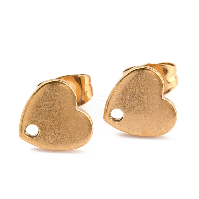 Ion Plating(IP) 304 Stainless Steel Stud Earring Findings EJEW-O104-13G-1