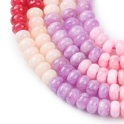 Gradient Color Natural White Jade Beads Strands G-NH0006-A12-01-1